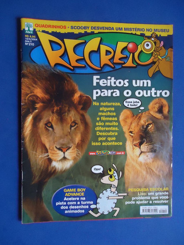 Revista Recreio Número 210 -ano 5 - 18/3/2004