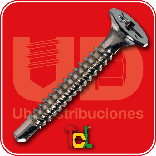 Tornillo Autoperforante Tel T3 Mecha 6 X 1 5/8 Zinc (3,5 X 41mm) Pack X 3200 Envío Gratis! Ubi