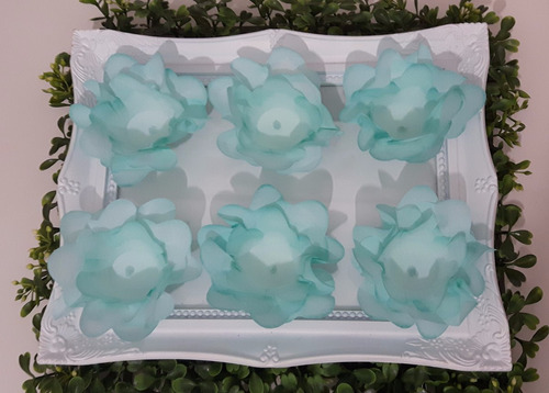 Forminhas De Doces Finos Verde Água Festa, Decoração Mesa