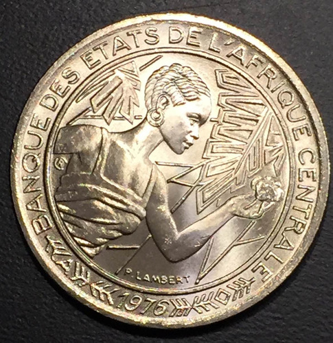 Cha014 Moneda Chad 500 Francs 1976 Unc-bu Ayff (Usado)