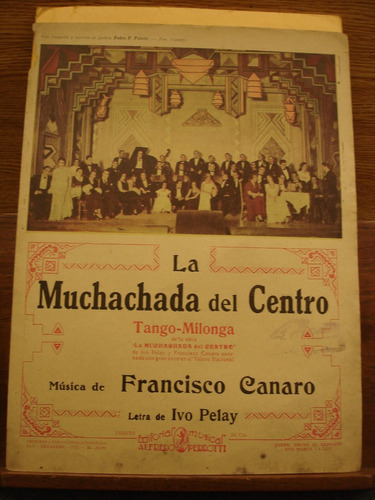 Partitura La Muchachada Del Centro Tango Canaro Pelay