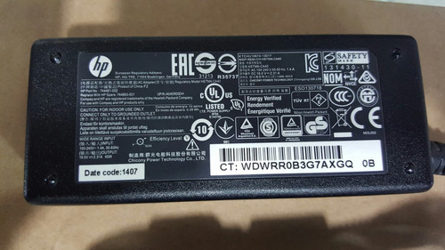 Adaptador Hp Original 19.5v 2.31a 45w Punta Aguja