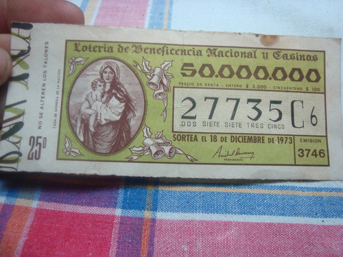 Loteria De Beneficencia Nacional 18/12/73 (c2)