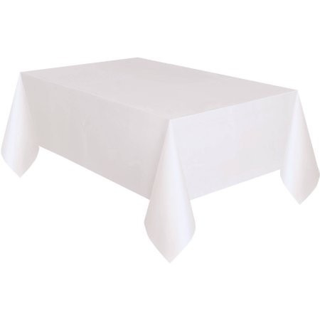 Mantel Plástico Rectangular Blanco 137cm X 274cm