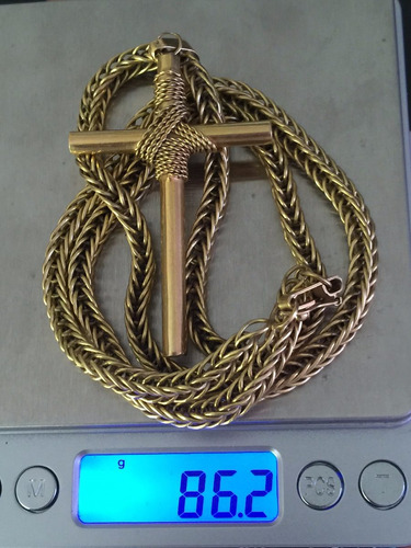 Corrente C/pingente Ouro Maciço 18k-750-85.7gr.66.8cm.-bela.