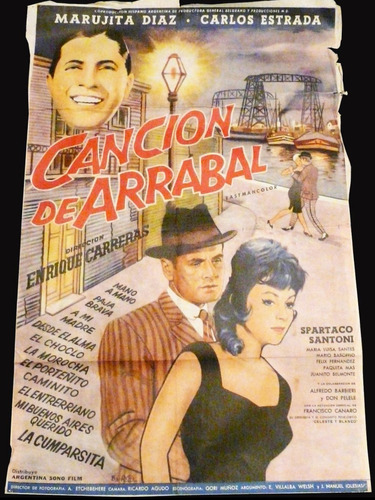 Afiche De Cine Antiguo. Canción De Arrabal. 30058