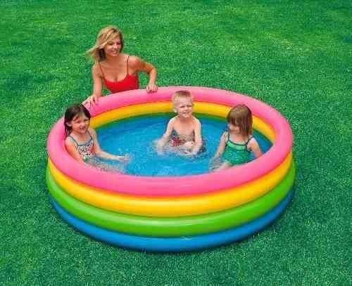 Piscina Familiar Inflable Intex 168cm 4 Aros Original 56441