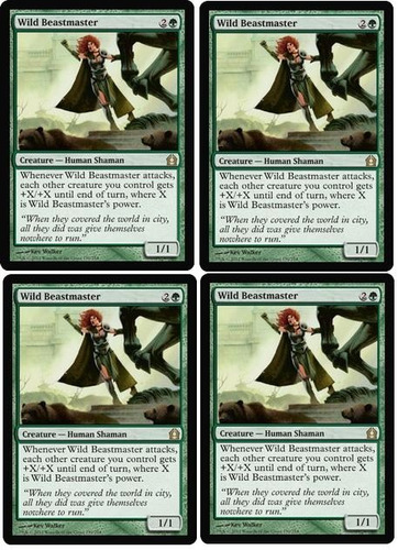 Cartas Magic 4 Wild Beastmaster Mtg Return To Ravnica