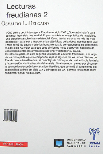 Lecturas Freudianas 2, Osvaldo Delgado, Ed. Unsam
