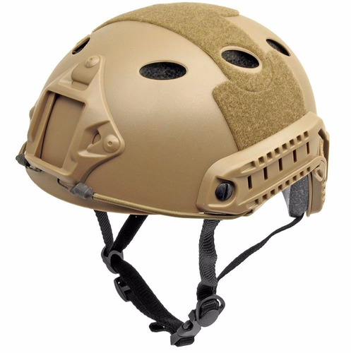 Casco Fast De Combate Con Rieles Rtv - Tan