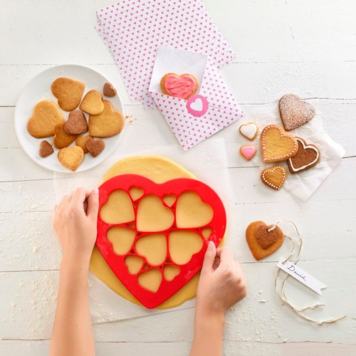 Molde Cortante Corazones Ideal Galletas Reposteria Fondant