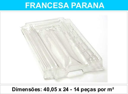 Telha Francesa Paraná Pet Transparente