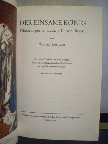 Adp Der Einsame Konig W. Bertram / Ed Herpich Munchen