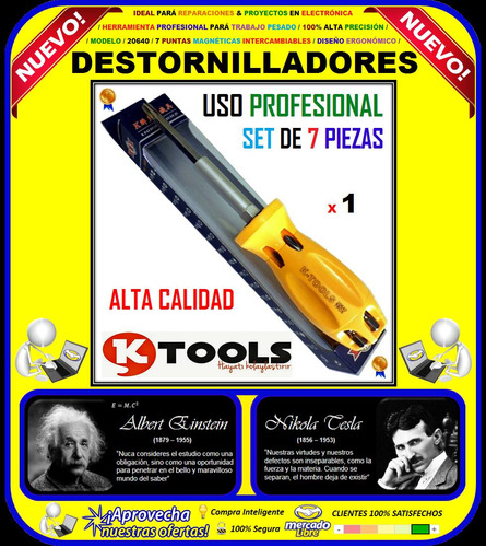 Imagen 1 de 6 de Kit De Destornilladores 7 En 1 / Para Electrónica Original /