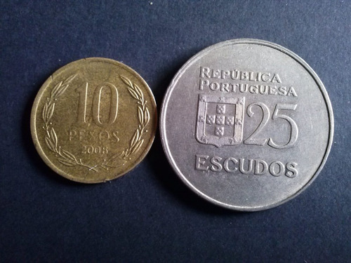 Moneda Portugal 25 Escudos 1980 Níquel (c13)