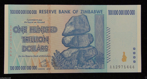 Zimbabwe 1 Cédula De 100 Trilhoes Dolares Pague Até 12 Vezes
