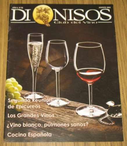 Dionisos Club Del Vino N° 32 Agosto 2003 Cocina Española