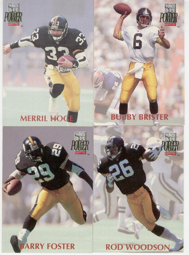 1992 Pro Set Power Lote Pittsburgh Steelers