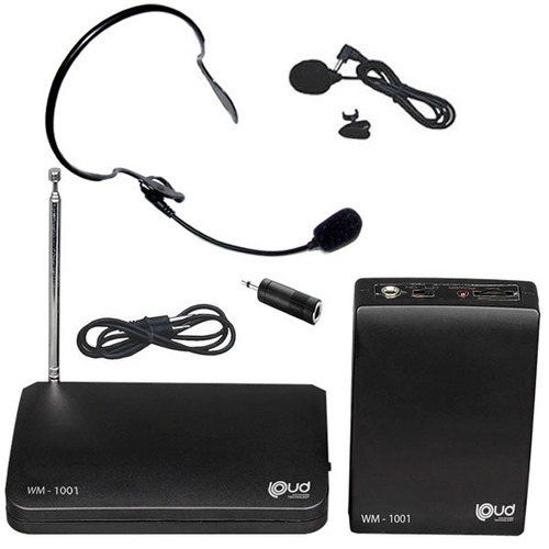 Kit Com 2 Microfones Sem Fio 1 Lapela + 1 Auricular Headset