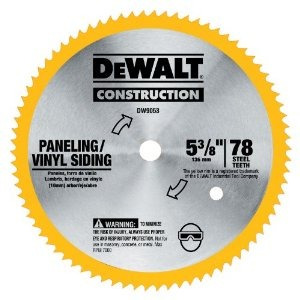 Dewalt Dw9053 5-3 / 8 Pulgadas Revestimiento De 80 Dientes Y