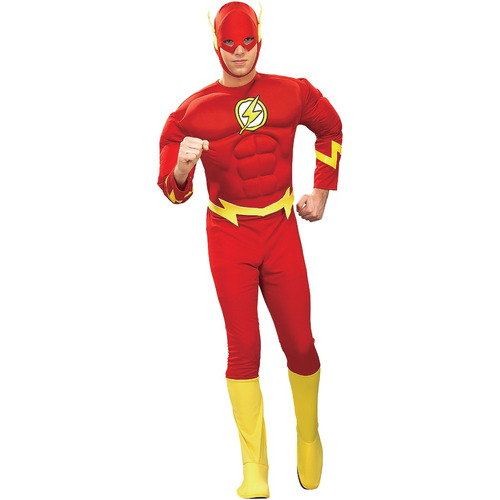 Disfraz Para Adulto De Flash Pecho Musculoso Talla