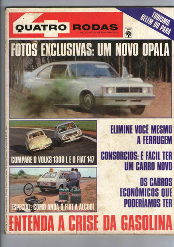 Revista 4 Quatro Rodas 225 Abril 1979 Opala Volks R420