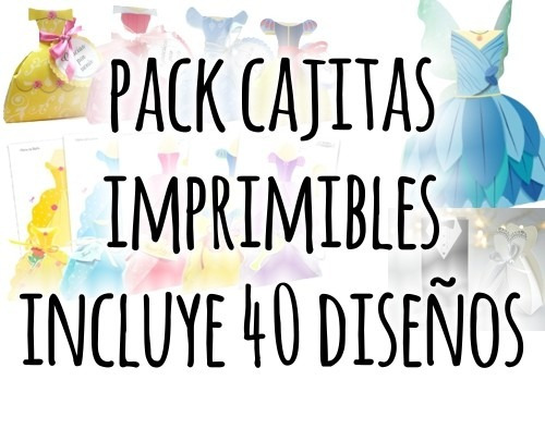 Pack Cajitas Imprimibles Princesas Principes Hadas Y Novios!