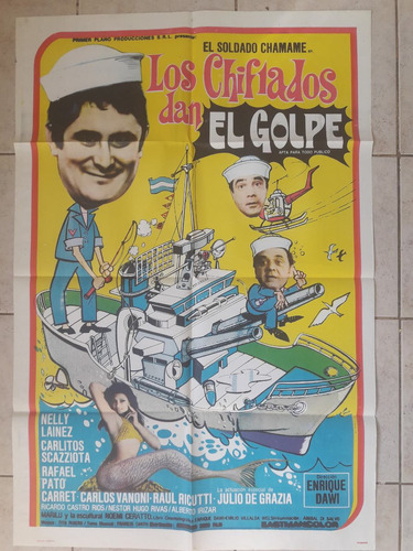 Poster Afiche Cine Argentino - Los Chiflados Dan El Golpe *