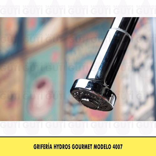 Griferia Monocomando Cocina Gourmet 4007 Hydros Rociador Ext