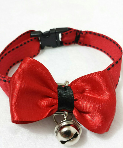 Collar Mascota Cascabel Perro Gato Conejo Uron Moño