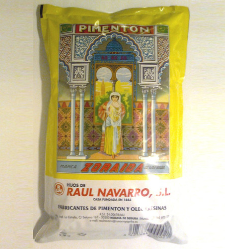 Pimentón Español Zoraida Picante 1 Kilo Envasado En Origen