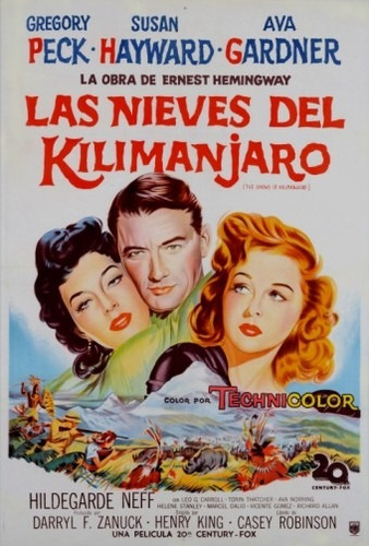 Las Nieves Del Kilimanjaro - Gregory Peck - Lámina 45x30 Cm.