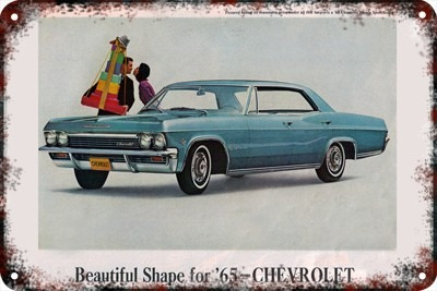 Poster Carteles Antiguos Chapa  60x40m Chevrolet 1965 Au-137