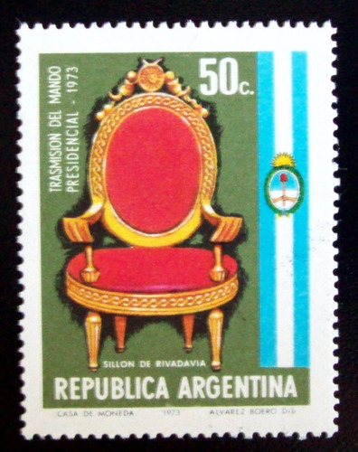 Argentina, Sello Gj 1608 Transmisión Mando 73 Mint L5016