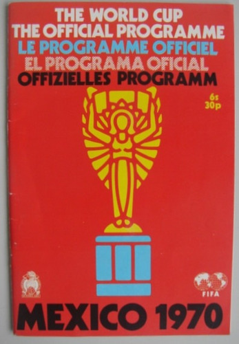 Programa Futebol Copa Do Mundo Fifa 1970 Mexico Brasil Tri