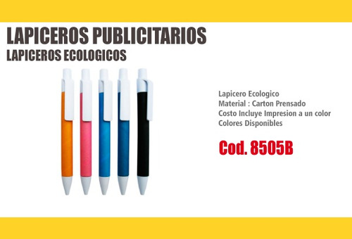 Lapiceros Publicitarios Ecologicos