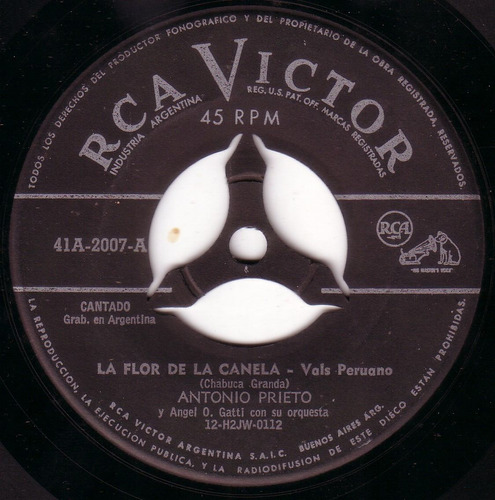 Antonio Prieto La Flor De La Canela Simple Boleros Pvl