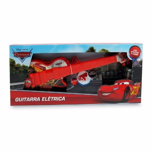 Guitarra Infantil Carros Eletrônica Disney Mate  Toyng