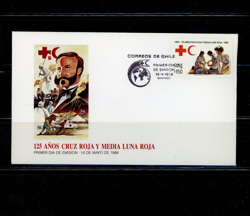 125 Años Cruz Roja Y Media Luna Roja. Sellos De Chile 