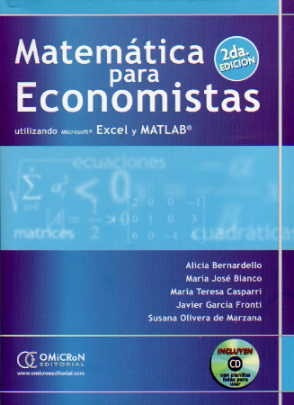 Matemática Para Economistas Utilizando Excel Matlab Omicron