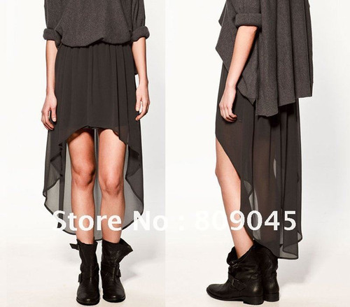 Pollera De Gasa Forrada, Fiesta Vestido Camisa Pantalones
