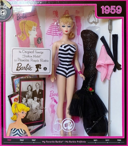 Barbie Debut 1959. Reproduccion 50 Aniversario. 2008 Mattel.