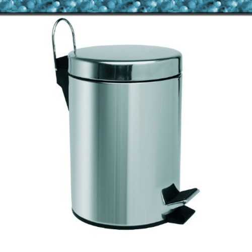 Cesto Para Baño / Cocina 3 Lt Metalico Cromo Grifería Hydros