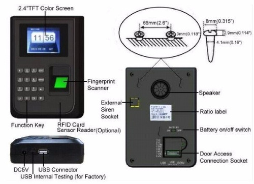 Imagen 2 de 3 de Control De Asistencia Con Huella Dactilar Zk Teco - K40