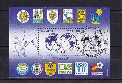 1984 - Bloco Comemorativo B67: 80 Anos Da Fifa