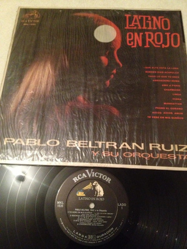 Pablo Beltran Ruiz Latino Rojo Disco De Vinil Original 