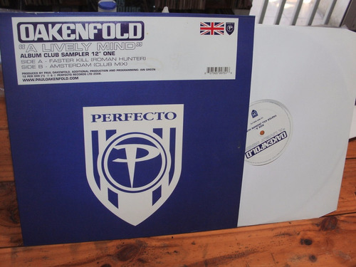 Paul Oakenfold A Lively Mind One 12' Vinilo Uk Maxi Techno