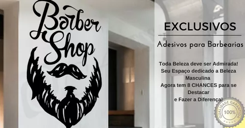 Adesivo Parede Salão Beleza Cabeleireiros Barbearia Com Nome em