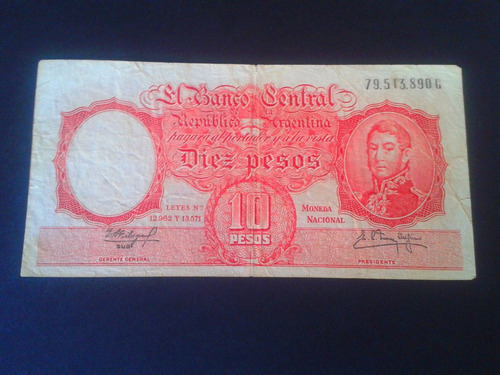 Argentina Billete 10 Pesos