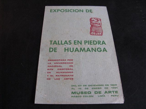 Burun Danga: Viejo Folleto Piedra De Huamanga B1-b10 Bhh (Usado)